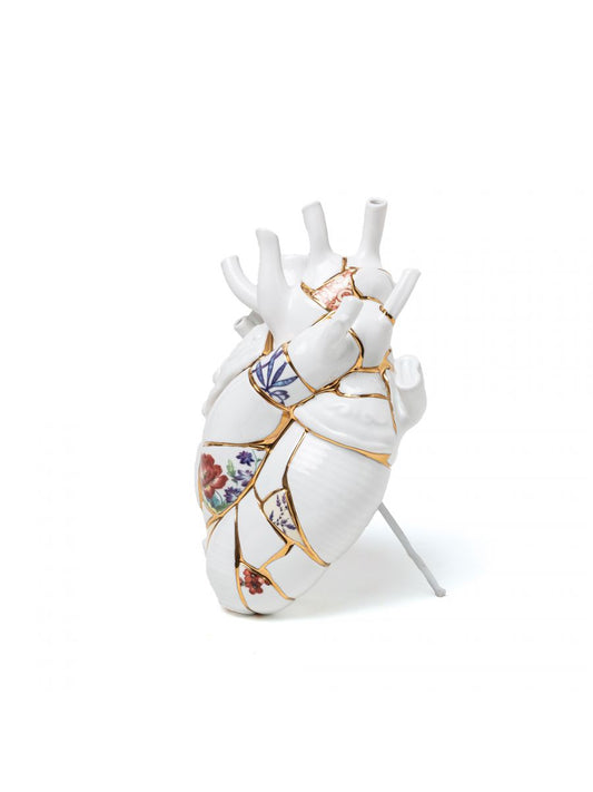 Love in Bloom- Porcelain Heart Vase