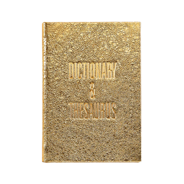 Dictionary/Thesaurus Gold Metallic Leather
