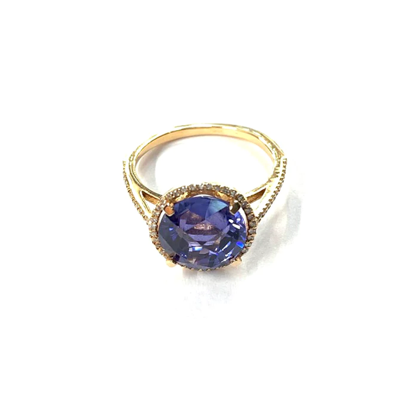 Sapphire Halo Ring 1845