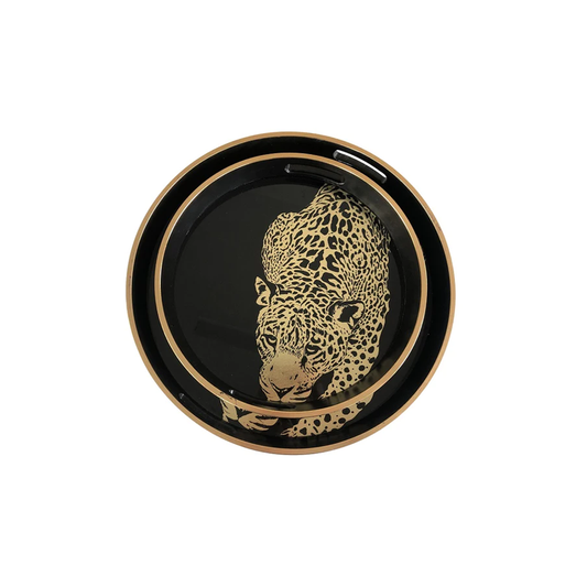Tiger Round Tray - Set of 2