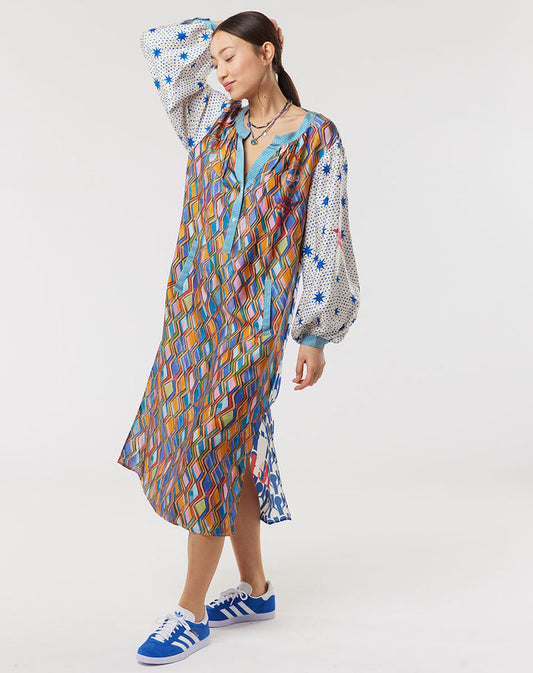 Deep V-Neck Nautical Dress
