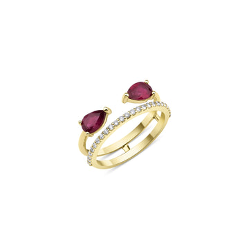 Double Ruby Ring 4055