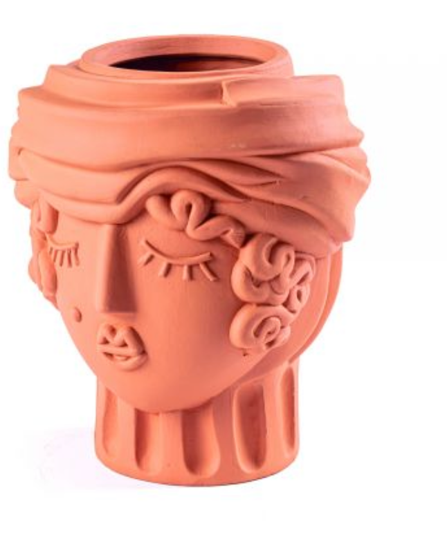 Terracotta Woman Vase
