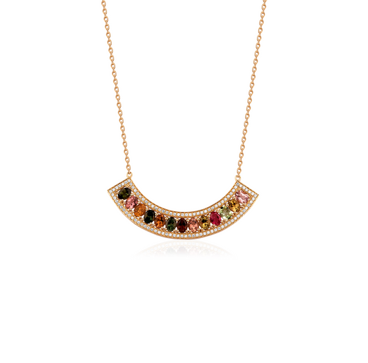 TOURMALINE CURVED NECKLACE