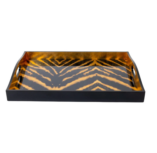 Lacquer Go Wild Lacquer Large Rectangle Tray