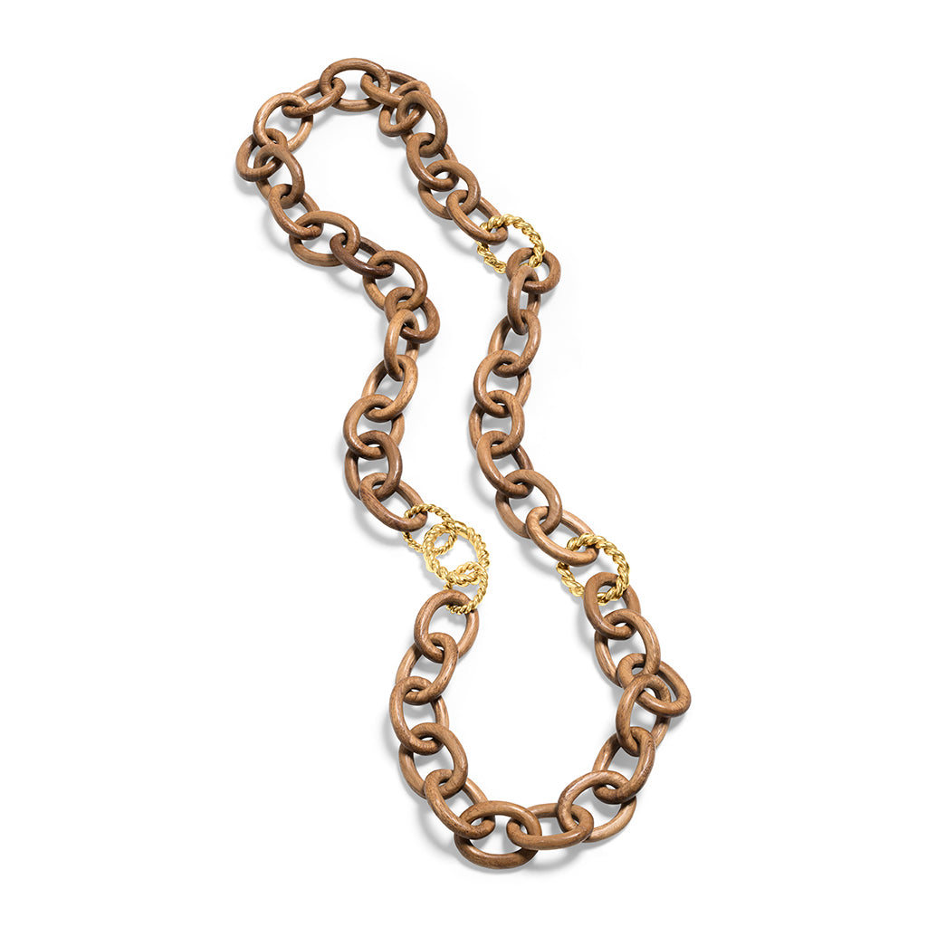Teak Chain Link Necklace