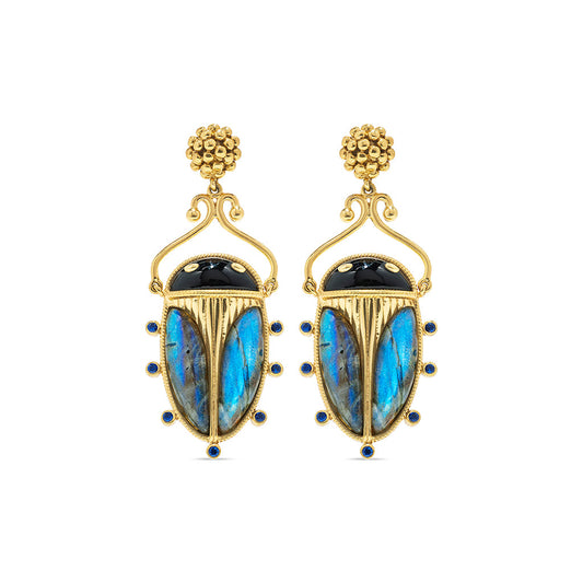 Beetle Drop Earrings
