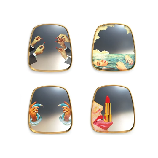 Toiletpaper Gold Frame Mirrors