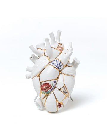 Love in Bloom- Porcelain Heart Vase