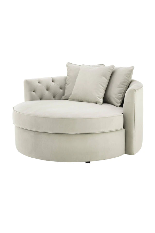 Round Gray Sofa