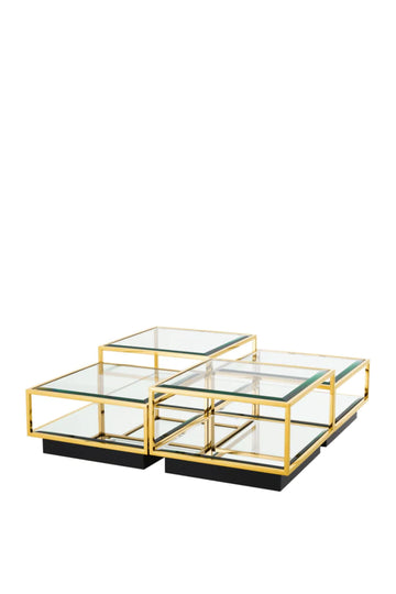 Gold Coffee Table (Set of 4)