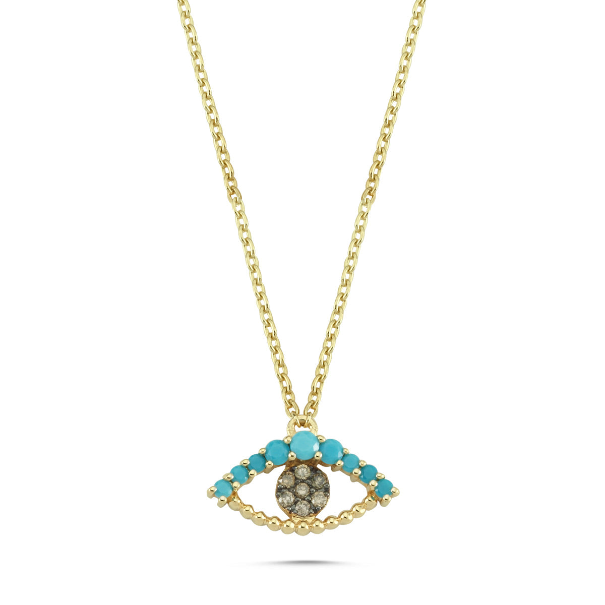 Turquoise MIni Eye Champagne Diamond