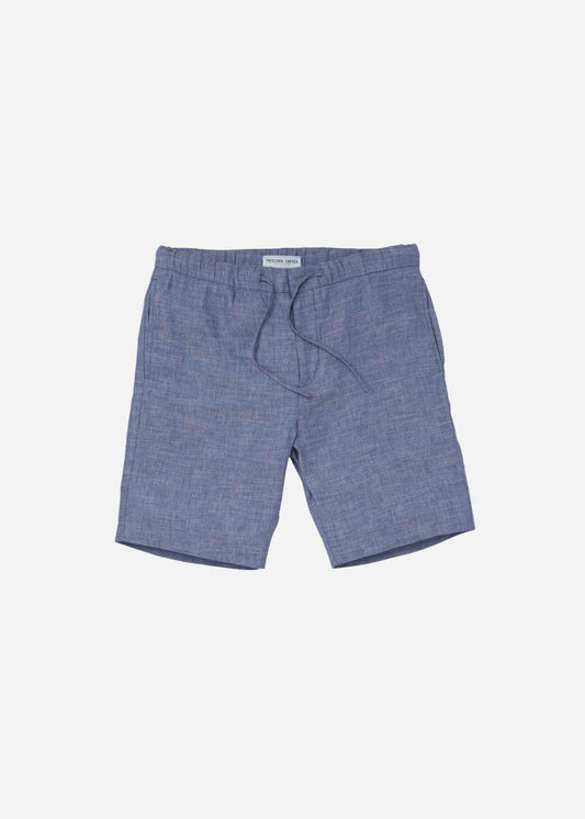 Frescobol Linen Shorts Sport Block - Melange