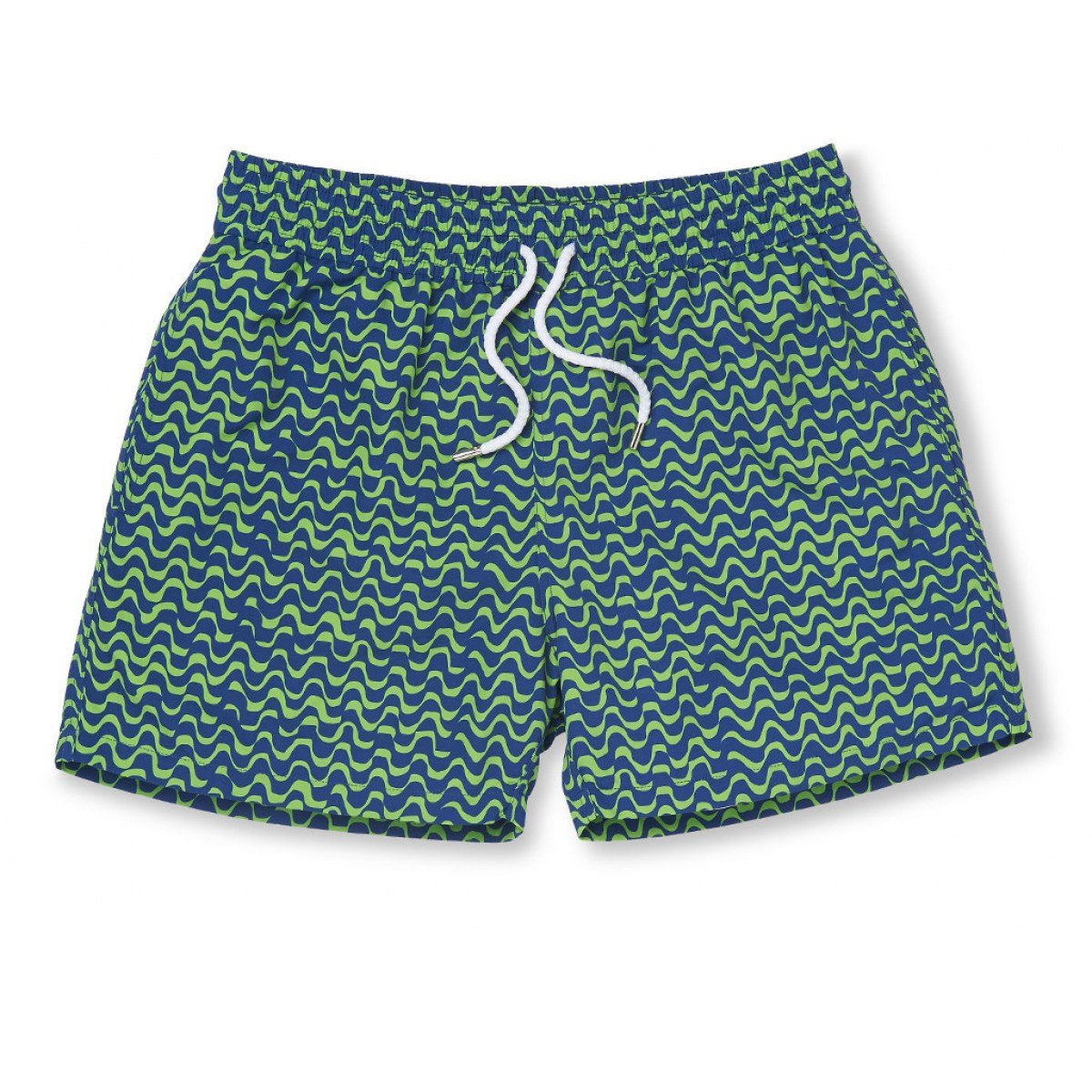 FRESCOBOL CARIOCA Frescobol Trunks Sport Shorts Wave Bossa - Coconut Green/Navy, S