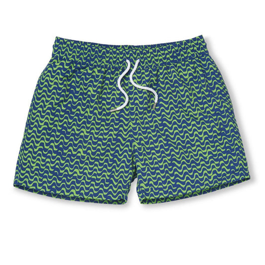 Frescobol Trunks Sport Shorts Wave Bossa Green/Navy