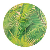 Palm Fronds Round Lacquer Placemat in Gold