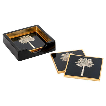 Grand Palms Lacquered Coasters (Set of 4)