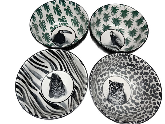 Tropical Safari Bowls - Set of 4
