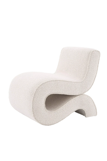 Cream Bouclé Accent Chair