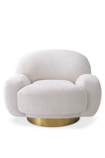 Off-White Upholstered Swivel Chair | Eichholtz Udine