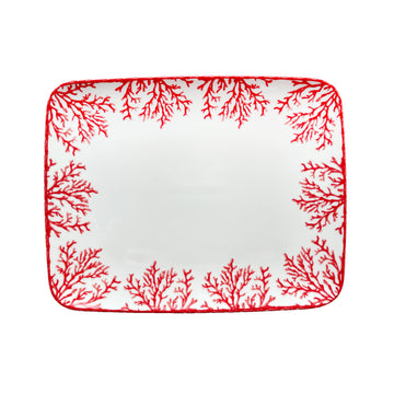 Coral Rectangle Dinner/Serving Plate