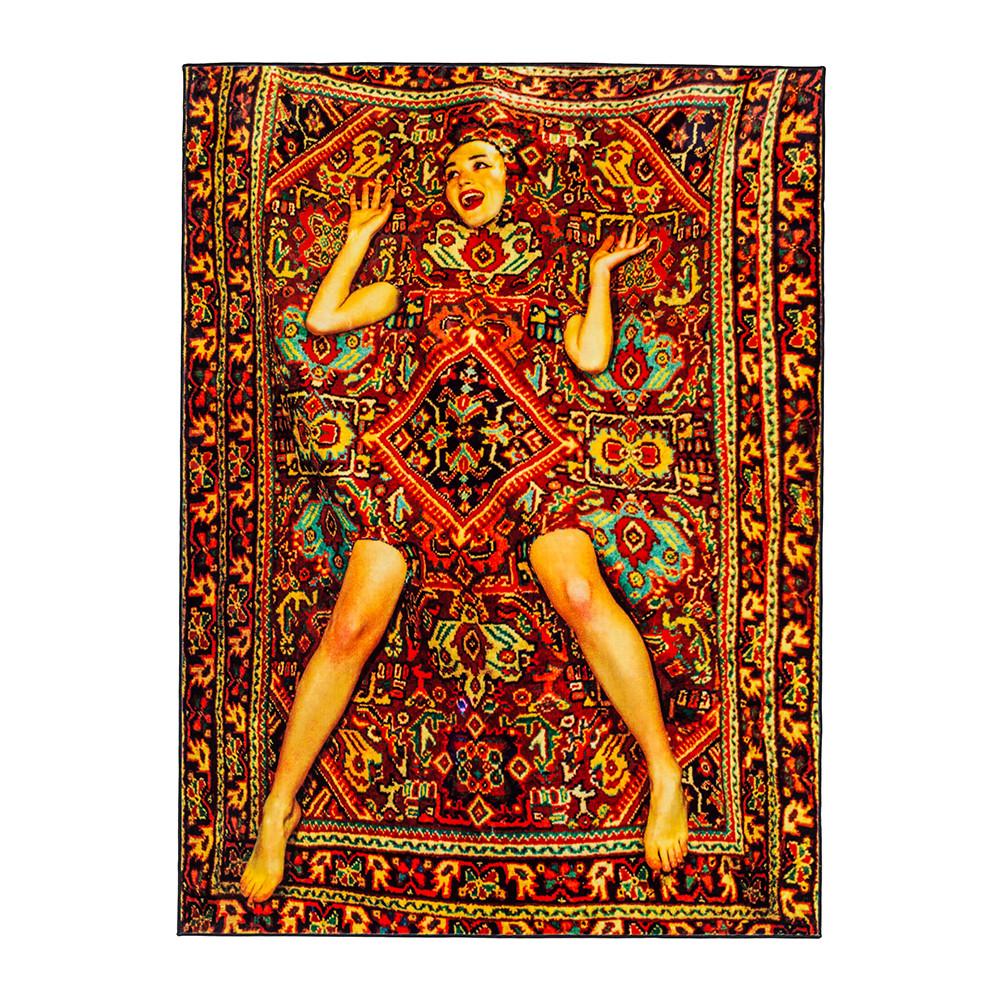 SELETTI Lady On Carpet Rug "Toiletpaper" - Polyester