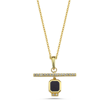 memories Necklace Square Green LK475