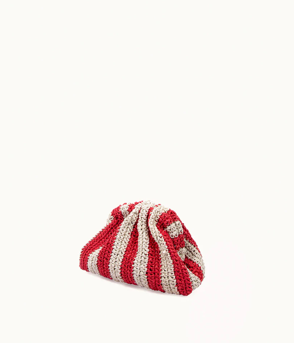 Crochet Striped Clutch