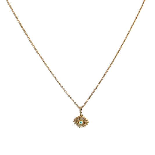 TINY EYE BAGUETTE DIA NECKLACE N003919