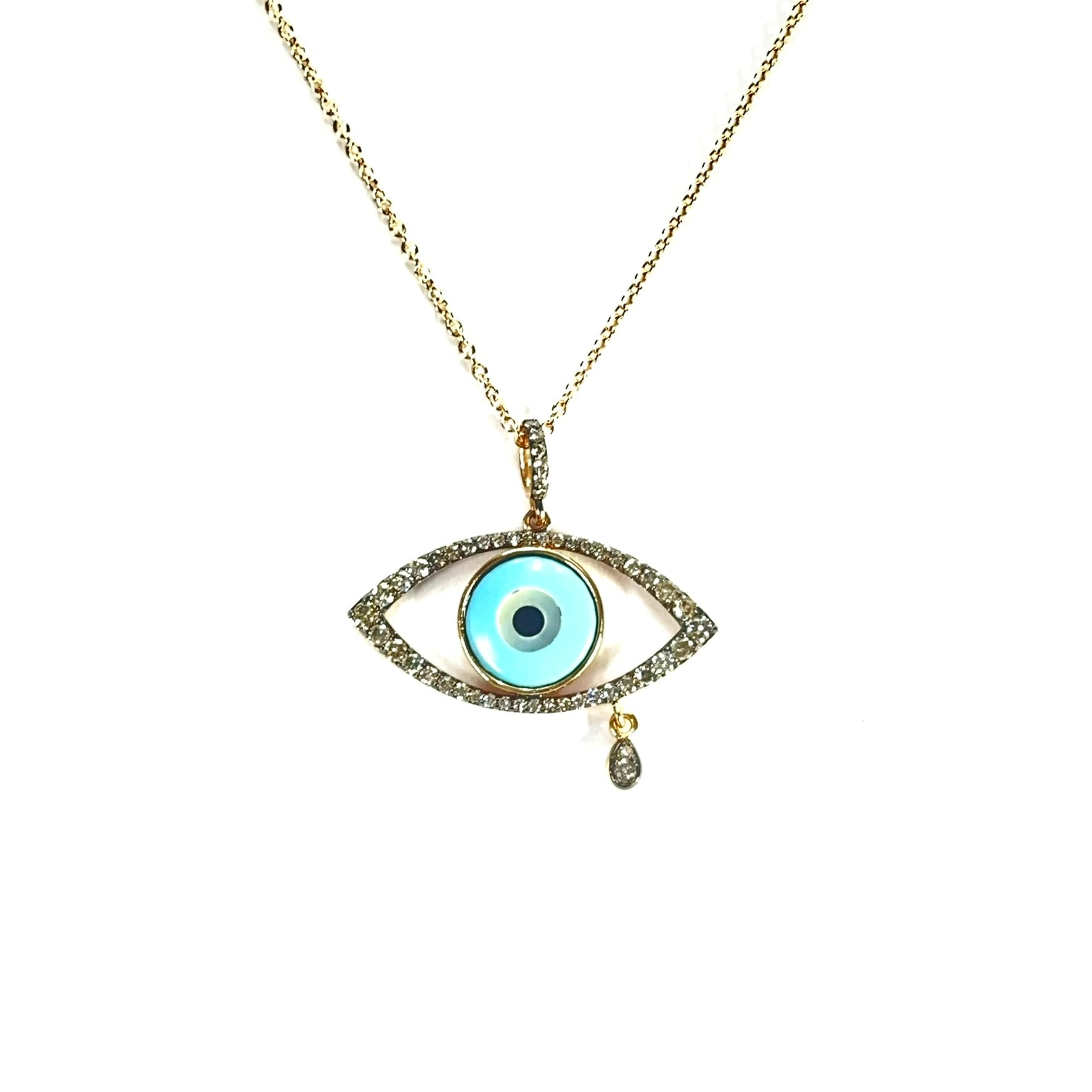 Blue Eye Champagne Diamond Necklace