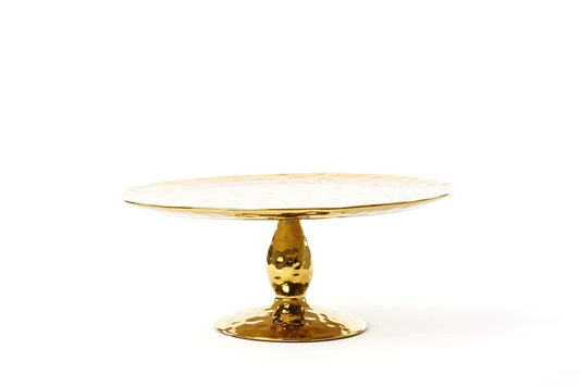 SELETTI Porcelain Cake Stand "Fingers" - Gold