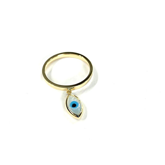 PEAR EYE MOTHER OF PEARL RING R002592