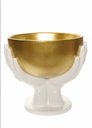 White Hands Gold Bowl