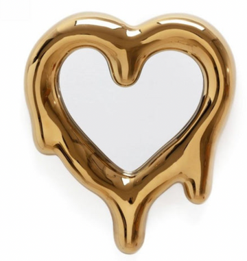 Mirror Photo Frame - Melted Heart Gold