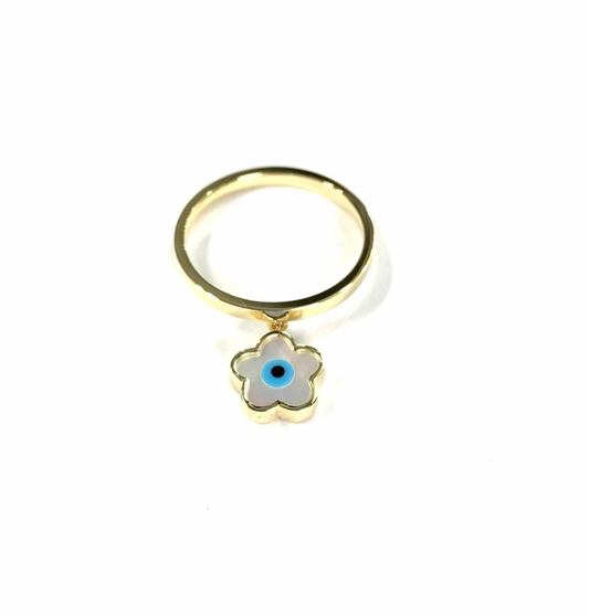 Flower Eye Pearl Ring 2593