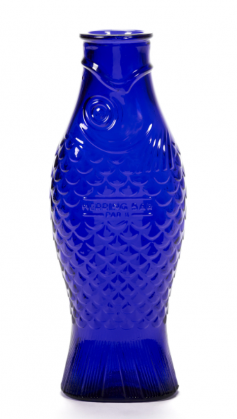 Cobalt Blue Fish Bottle