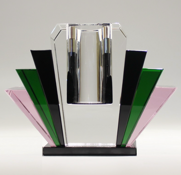 VASE/PERFUME BOTTLE 'GATSBY' IN COLORED CRYSTAL