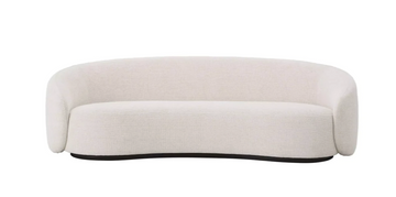 Off-White Curved Sofa