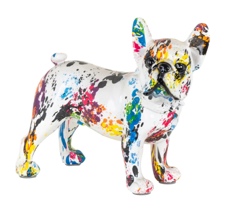 Multicolored Animal Deco Object Dog Graffiti