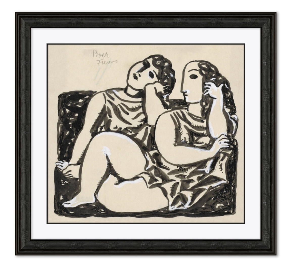TWO SEATED WOMEN WALL ART