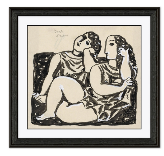 TWO SEATED WOMEN WALL ART