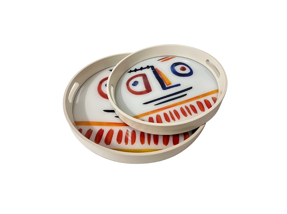 Round Tray Picasso ( set of 2)