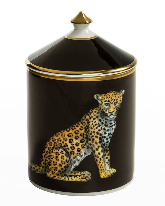Leopard Lidded Candle-Jasmine Scent