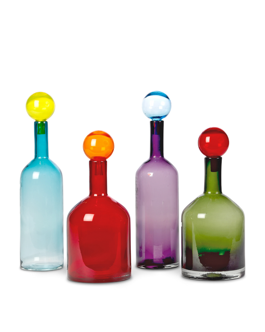 Bubbles and Bottles Multicolor Chic (Set of 4)